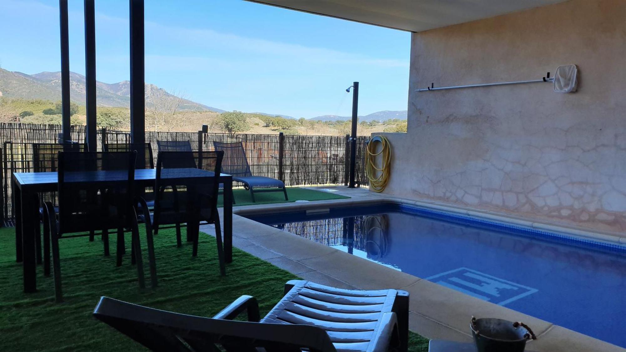 Casa Con Piscina En Parque Nacional De Cabaneros Navas de Estena Exteriör bild