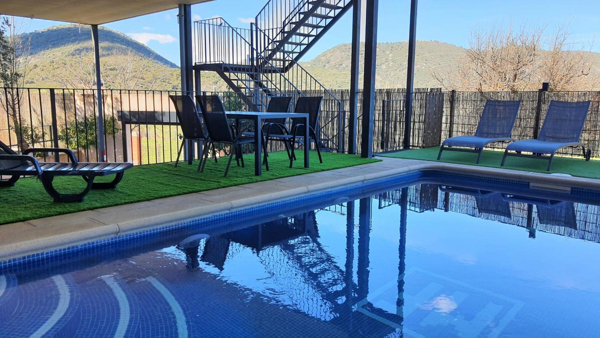 Casa Con Piscina En Parque Nacional De Cabaneros Navas de Estena Exteriör bild
